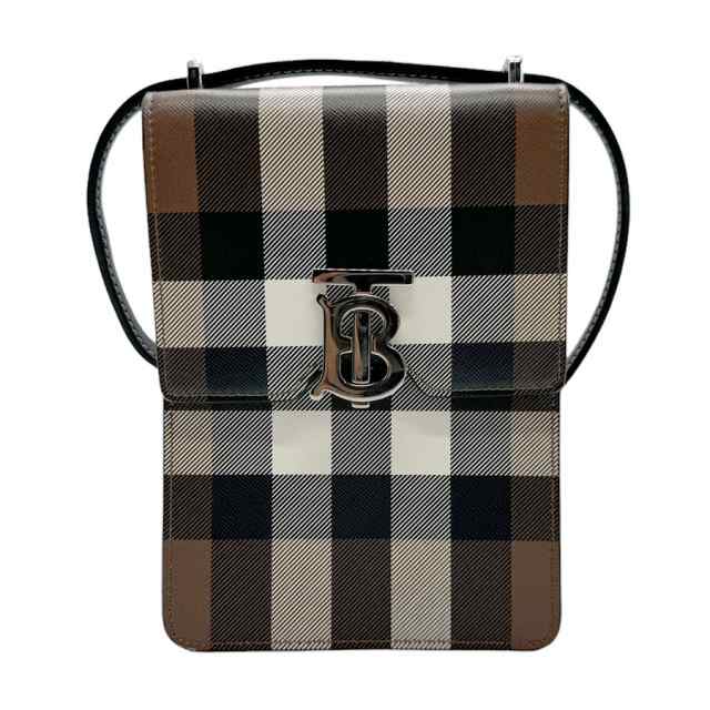 BURBERRY バーバリー ロビンバッグ ショルダーバッグ ブラウン/ブラック/ホワイト 14057 ユニセックス【中古】 n0253