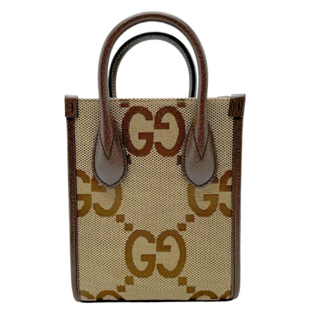 GUCCI グッチ ジャンボGG 699406 ショルダーバッグ ハンドバッグ ブラウン 14057 ユニセックス【中古】 z2169