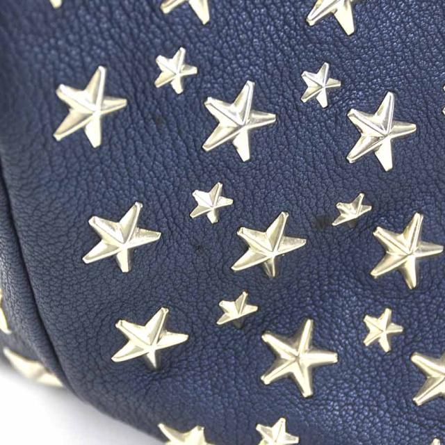 JIMMY CHOO ジミーチュウ サシャ S ハンドバッグ ネイビー 14066