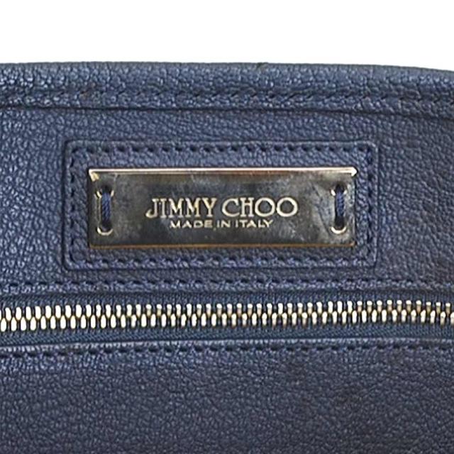 JIMMY CHOO ジミーチュウ サシャ S ハンドバッグ ネイビー 14066