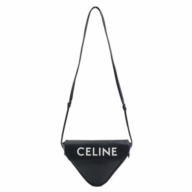 CELINE セリーヌ トライアングル ショルダーバッグ ブラック 14054 レディース【中古】 99964j