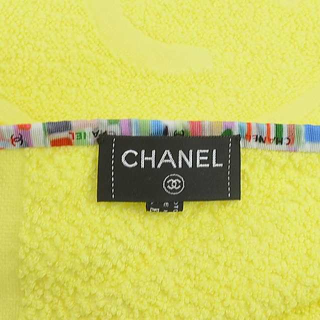 CHANEL シャネル トートバッグ ビーチバッグ タオル イエロー/マルチカラー 14063 レディース【中古】 e59120a