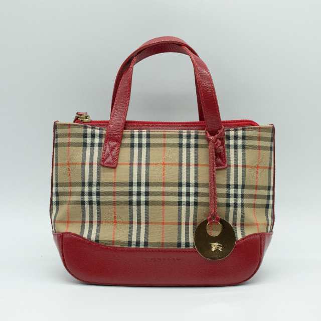 BURBERRY バーバリー ノバチェック ハンドバッグ ブラウン 14060 レディース【中古】 PD358