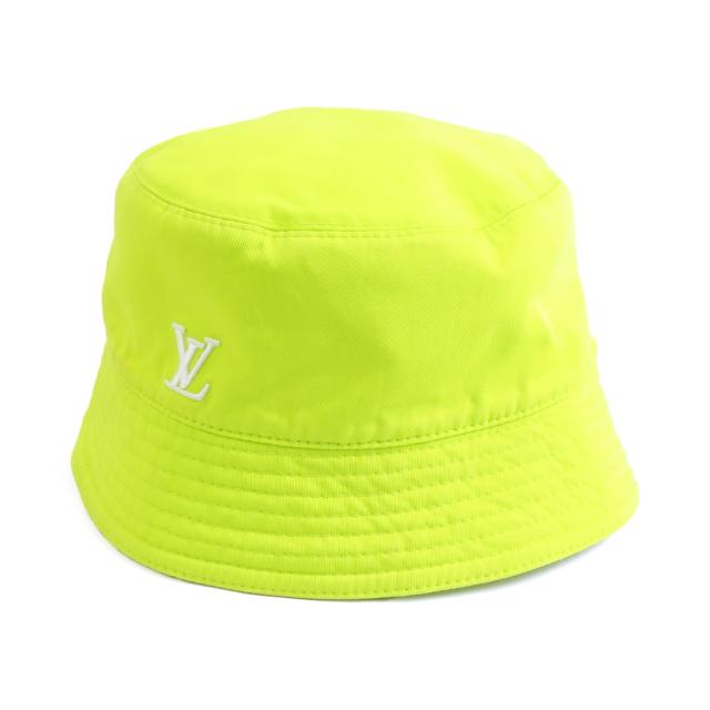 LOUIS VUITTON ルイ ヴィトン リバーシブル M7064L ハット バケットハット イエロー/ホワイト 14063 メンズ【中古】 e59182iの通販は