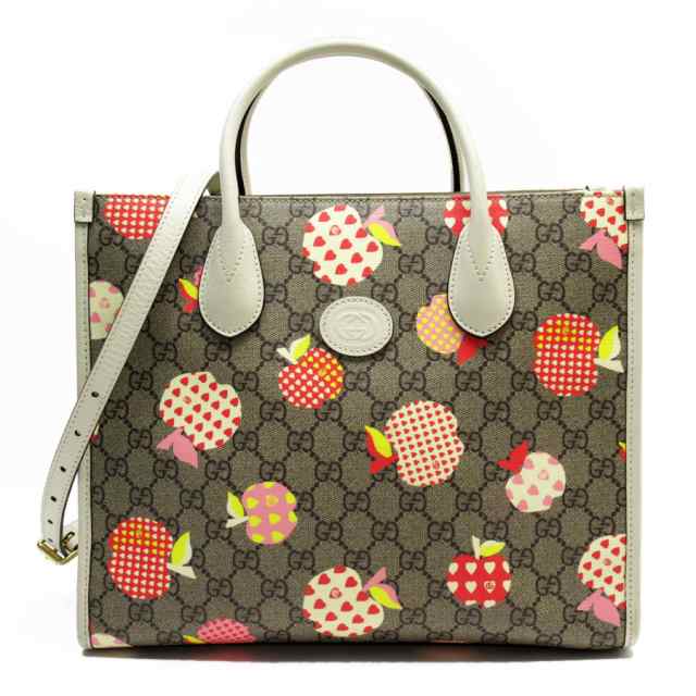 GUCCI グッチ 659983 ハンドバッグ ショルダーバッグ アイボリー×ブラウン 14057 レディース【中古】 t19539a