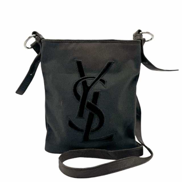 YVES SAINT LAURENT イヴ サンローラン 斜め掛けショルダーバッグ ブラック 14054 レディース【中古】 z2363