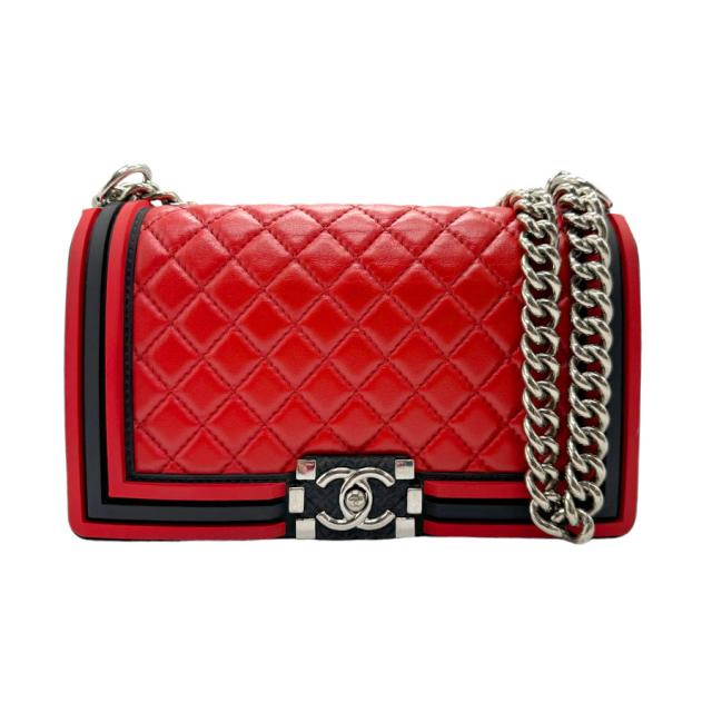 CHANEL シャネル ボーイシャネル ショルダーバッグ レッド/ブラック 14060 レディース【中古】 z2414 199,000円