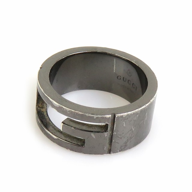 GUCCI グッチ リング・指輪 8.5号 ガンメタル 14069 レディース【中古】 a0485の通販は