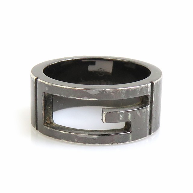 GUCCI グッチ リング・指輪 8.5号 ガンメタル 14069 レディース【中古】 a0485の通販は