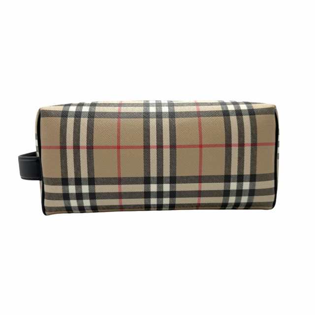 BURBERRY バーバリー ノバチェック ハンドバッグ クラッチバッグ ベージュ/ブラック 14059 メンズ【中古】 z2440