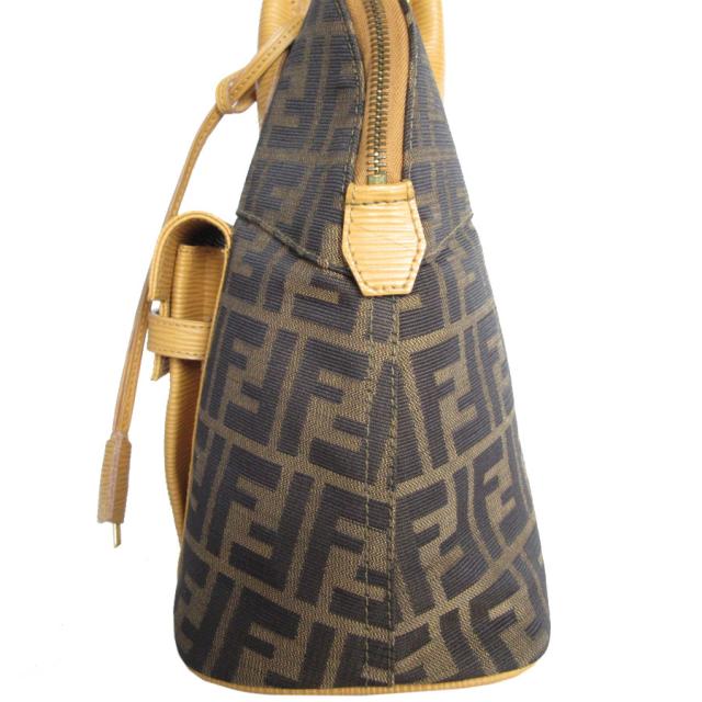 FENDI フェンディ ズッカ ハンドバッグ ショルダーバッグ ブラウン