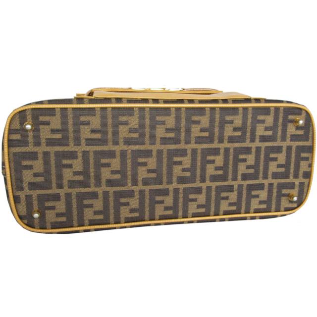 FENDI フェンディ ズッカ ハンドバッグ ショルダーバッグ ブラウン
