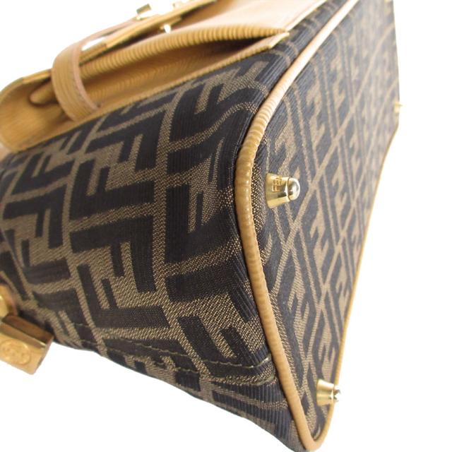 FENDI フェンディ ズッカ ハンドバッグ ショルダーバッグ ブラウン