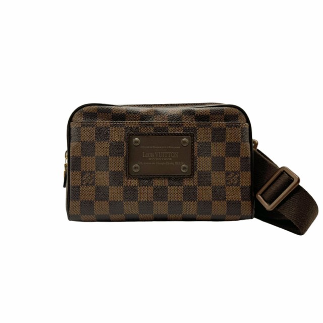 LOUIS VUITTON ルイ ヴィトン バムバッグ ブルックリン ダミエ N41101 ボディバッグ ウエストバッグ ブラウン 14057 メンズ【中古】 z245