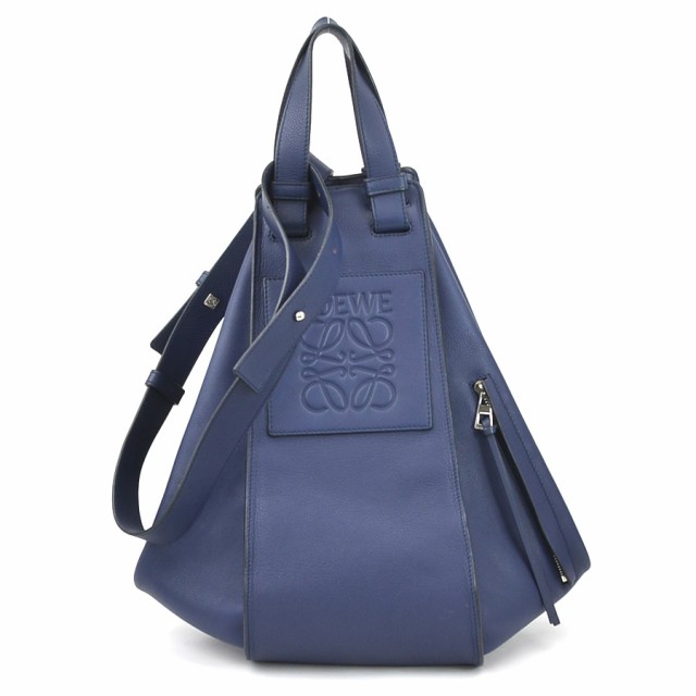 LOEWE ロエベ ハンモック ハンドバッグ ショルダーバッグ ネイビー 14066 レディース【中古】 e59236g