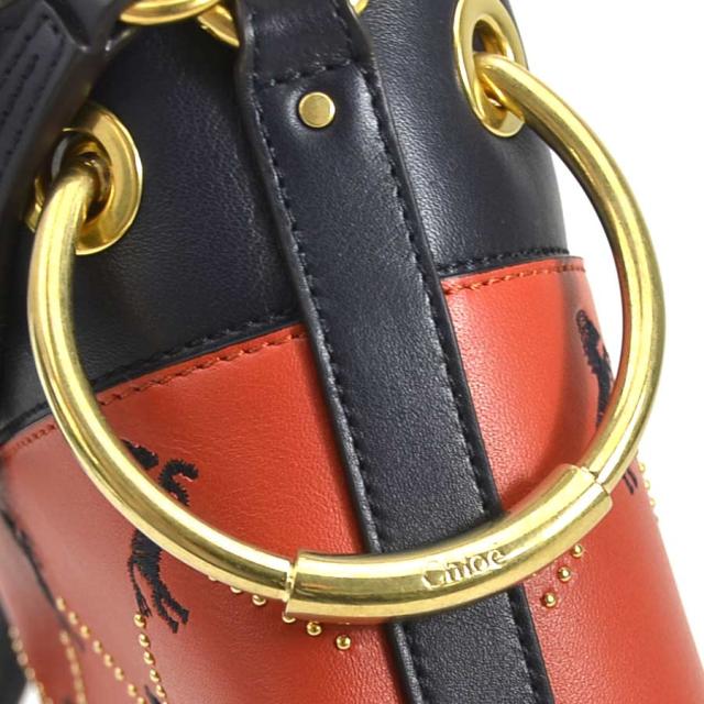 Chloe クロエ ショルダーバッグ ネイビー×レッド 14066 レディース