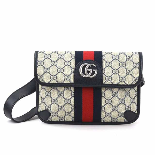 GUCCI グッチ GGマーモント 674081 ウエストバッグ ベルトバッグ ネイビー 14066 メンズ【中古】 e59275a