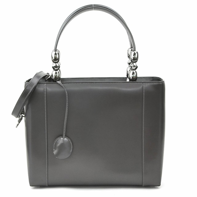 Christian Dior クリスチャンディオール ハンドバッグ ショルダーバッグ メタリックグレー 14055 レディース【中古】 e59277g