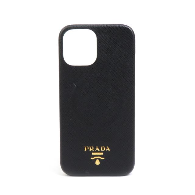 PRADA プラダ スマートフォンケース iPhone12 Pro Maxケース ブラック 14054 ユニセックス【中古】 h30624kの通販は 15,184円