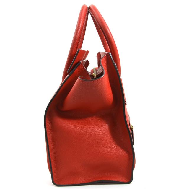 CELINE セリーヌ ラゲージ ミニショッパー ハンドバッグ レッド 14060