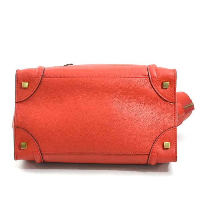 CELINE セリーヌ ラゲージ ミニショッパー ハンドバッグ レッド 14060
