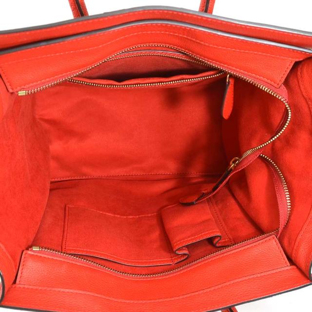 CELINE セリーヌ ラゲージ ミニショッパー ハンドバッグ レッド 14060