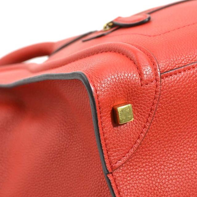 CELINE セリーヌ ラゲージ ミニショッパー ハンドバッグ レッド 14060