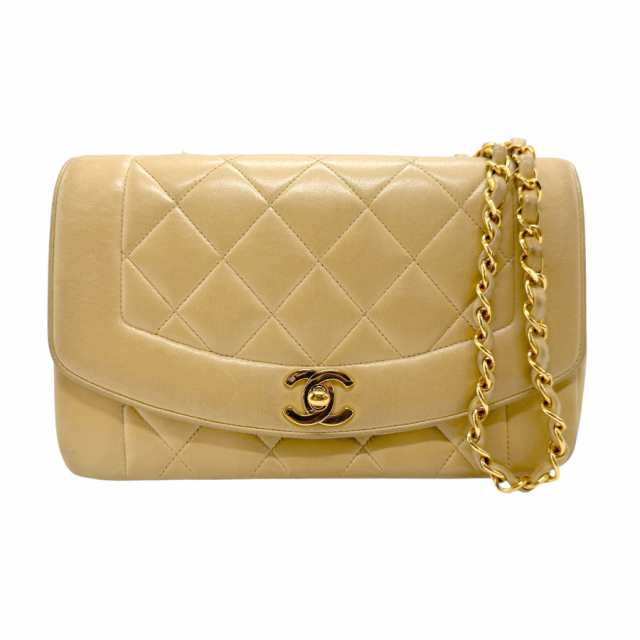 CHANEL シャネル マトラッセ ダイアナ22 ショルダーバッグ ベージュ 14059 レディース【中古】 n0559