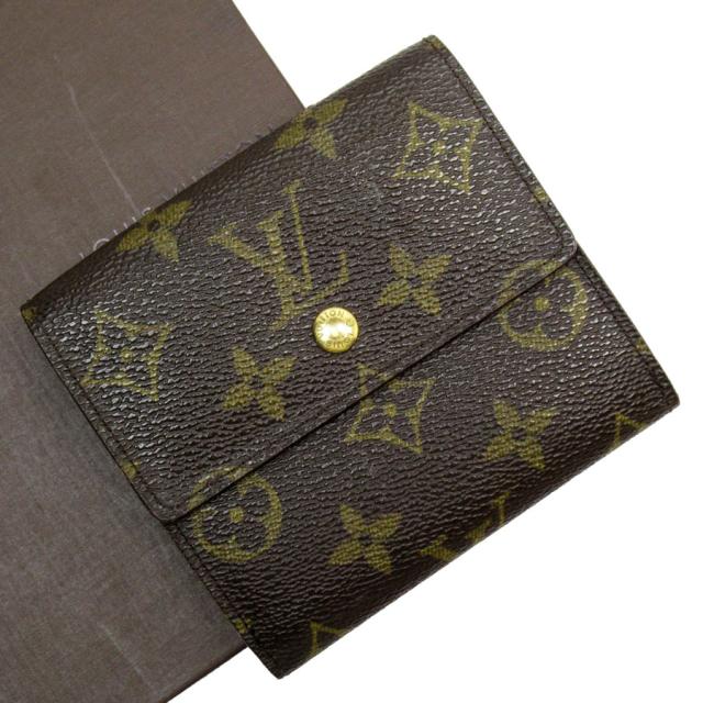LOUIS VUITTON ルイ ヴィトン ポルトモネ ビエ カルトクレディ M61652 二つ折り財布 ブラウン 14057 ユニセックス【中古】 t19582a
