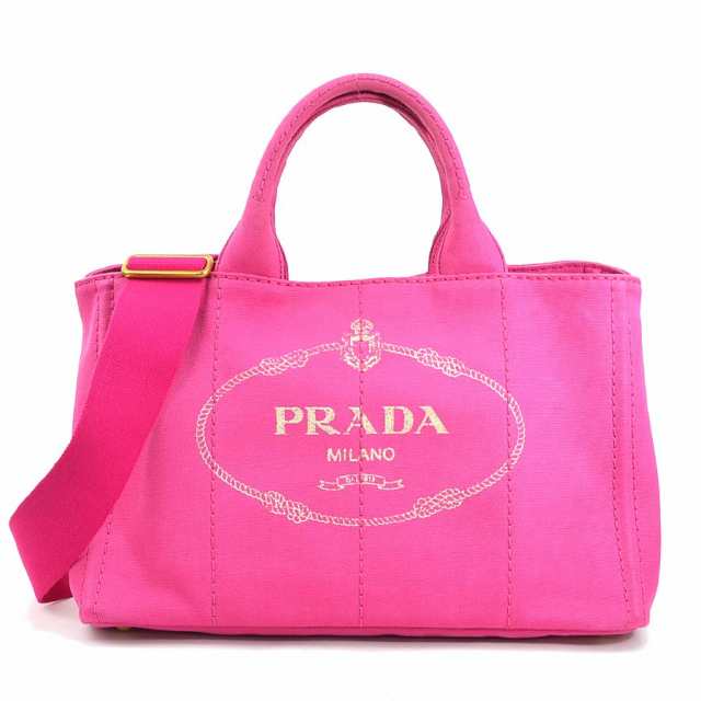 PRADA プラダ カナパ ハンドバッグ トートバッグ ピンク 14061 レディース【中古】 r10191aの通販は