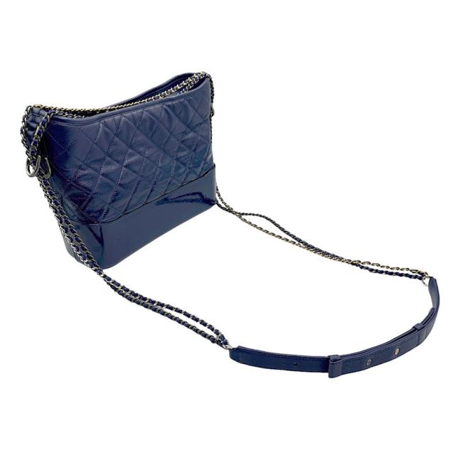 CHANEL シャネル ガブリエル ドゥ シャネル ショルダーバッグ ダークブルー 14067 レディース【中古】 n0693の通販は