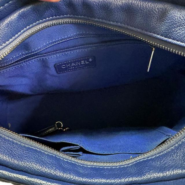 CHANEL シャネル ガブリエル ドゥ シャネル ショルダーバッグ ダークブルー 14067 レディース【中古】 n0693の通販は