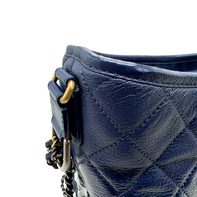 CHANEL シャネル ガブリエル ドゥ シャネル ショルダーバッグ ダークブルー 14067 レディース【中古】 n0693の通販は