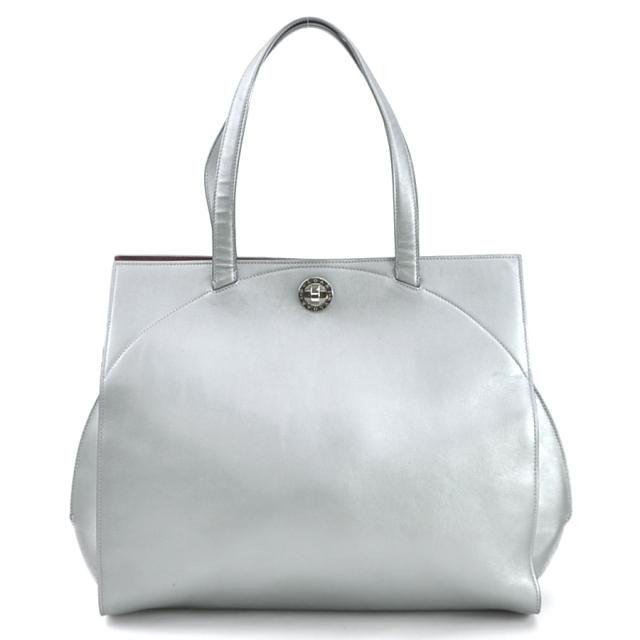 BVLGARI ブルガリ ハンドバッグ シルバー 14069 レディース【中古】 r10225aの通販は
