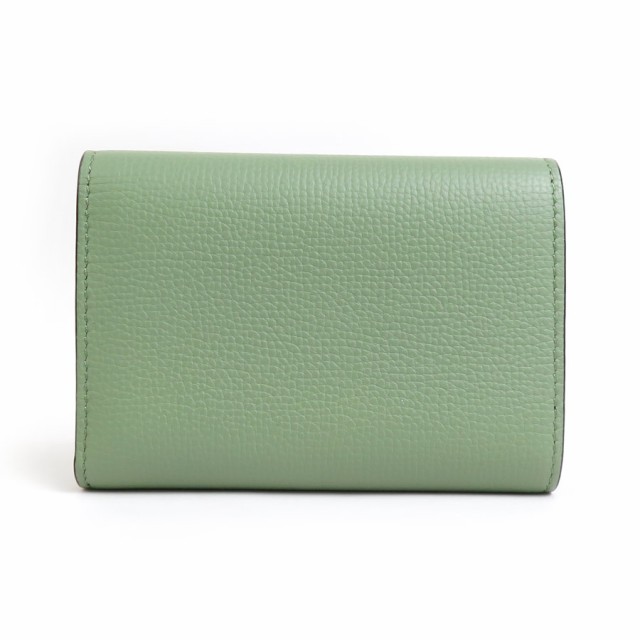 LOEWE ロエベ 三つ折り財布 グリーン 14065 レディース【中古