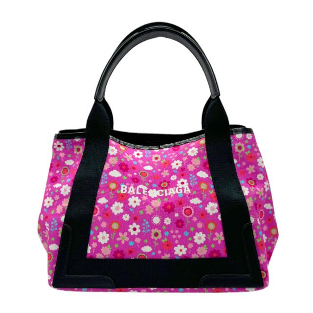 BALENCIAGA バレンシアガ ネイビーカバスXS 339933 ハンドバッグ ピンク×ブラック 14061 レディース【中古】 z2775の通販は 35,620円
