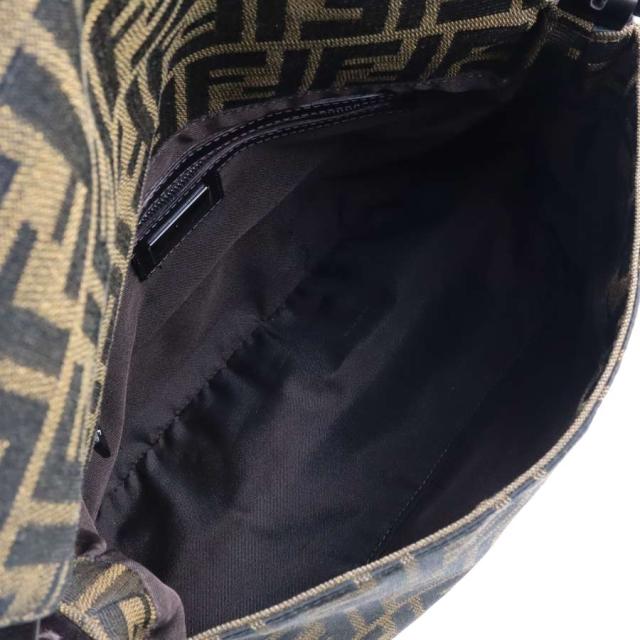 FENDI フェンディ マンマバケット ズッカ ショルダーバッグ ブラウン