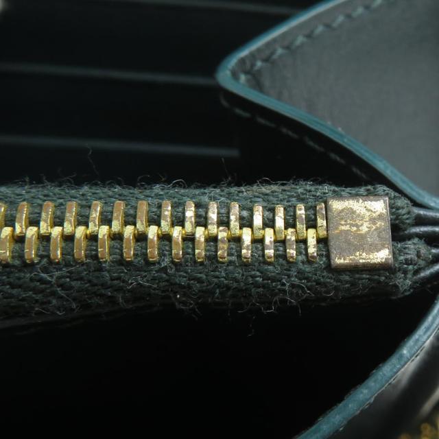 CELINE セリーヌ トリオンフ ラウンドファスナー長財布 ダークグリーン