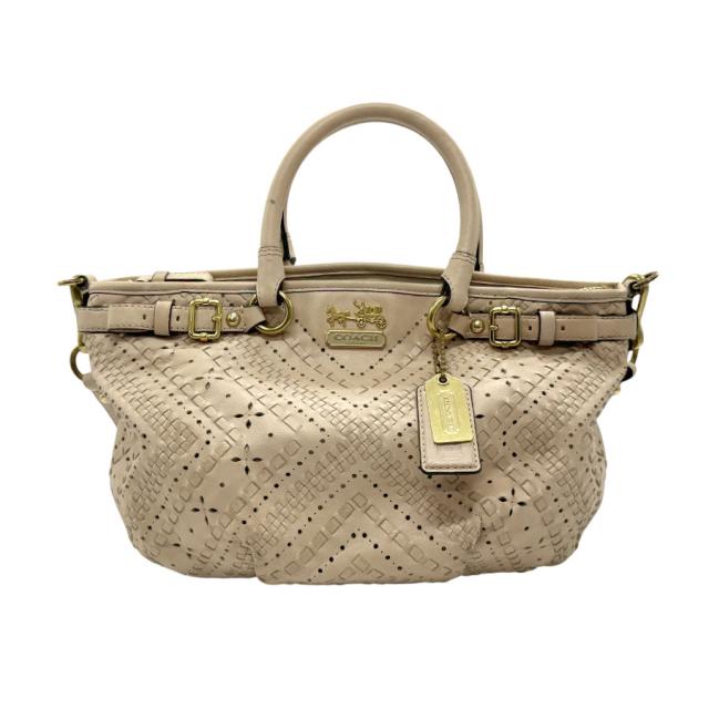 COACH コーチ ハンドバッグ ショルダーバッグ ベージュ 14059 レディース【中古】 n0736 5,800円