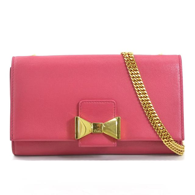 Chloe クロエ ショルダーバッグ ピンク 14061 レディース【中古】 t19587j