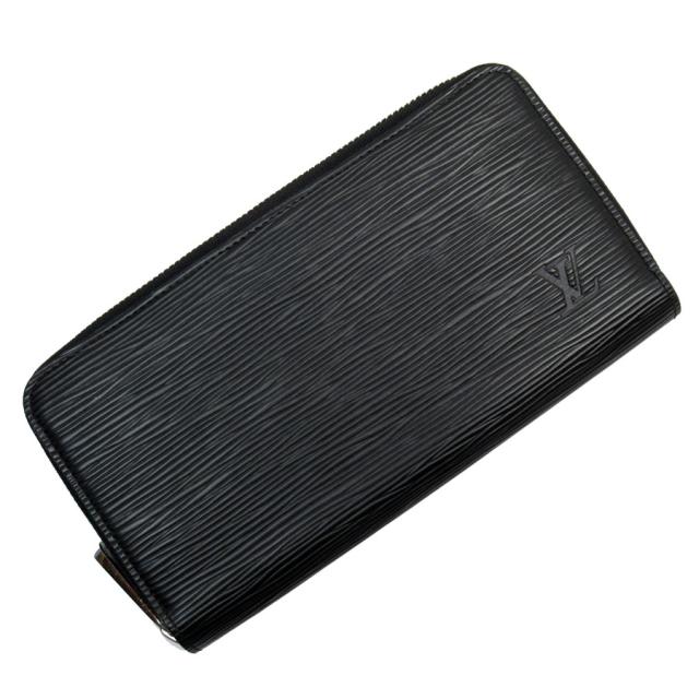 LOUIS VUITTON ブラックレザー長財布 Louis Vuitton ブラック レザー 長財布