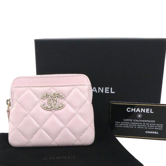 CHANEL シャネル シャネル19ジップ コインケース ライトピンク 14061