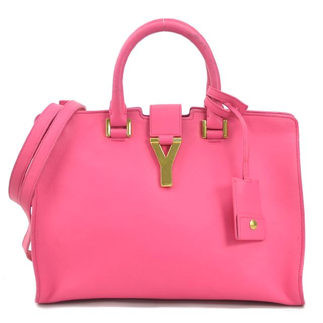 SAINT LAURENT サンローラン プチカバス ハンドバッグ ショルダーバッグ ピンク 14061 レディース【中古】 e59638a 34,320円