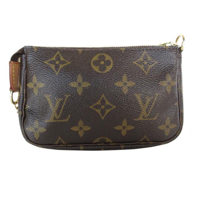 LOUIS VUITTON ルイ ヴィトン ミニポシェットアクセソワール モノグラム M60153 アクセサリーポーチ ブラウン 14057 レディース【中古】 s0436a LOUIS VUITTON ルイ ヴィトン ミニポシェットアクセソワール