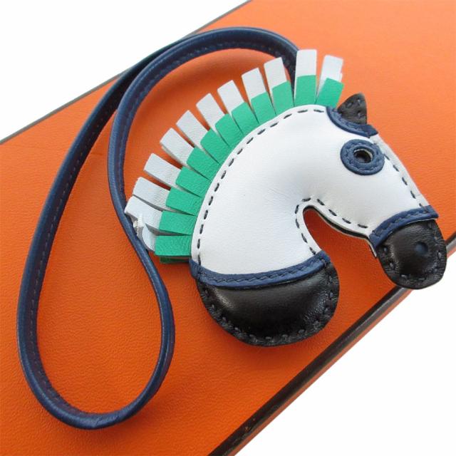 HERMES エルメス ジージーカマイユ チャーム ブルー/グリーン 14067 レディース【中古】 s0443a