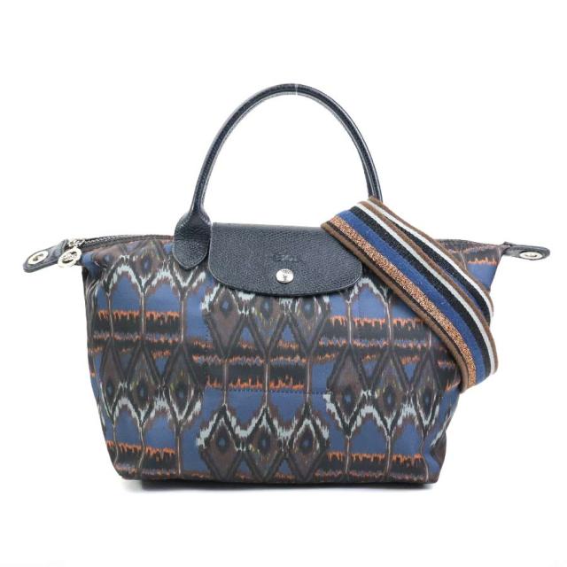 Longchamp ロンシャン ハンドバッグ ショルダーバッグ ネイビー系 14066 レディース【中古】 55784g