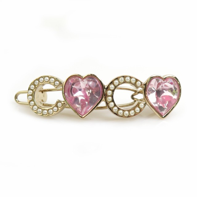 CHANEL シャネル  ヘアクリップ ゴールド/ピンク/オフホワイト 14068 レディース【中古】 e59689iの通販は 31,070円