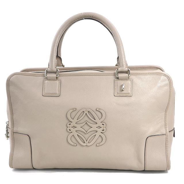 LOEWE ロエベ アマソナ36 ハンドバッグ ピンクベージュ 14059 レディース【中古】 h30719a