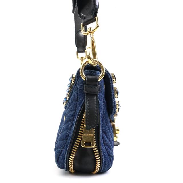 MIUMIU ミュウミュウ 斜め掛けショルダーバッグ インディゴブルー