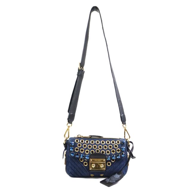 MIUMIU ミュウミュウ 斜め掛けショルダーバッグ インディゴブルー